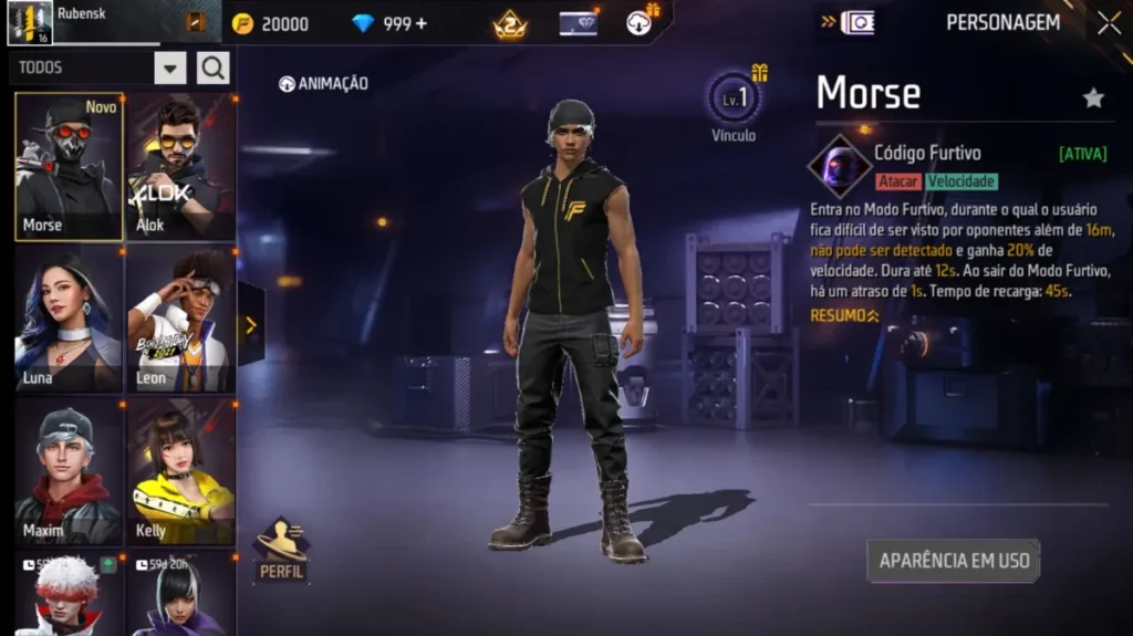 Nuevo personaje Morse en Free Fire