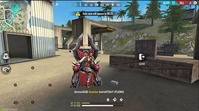 Emote de trono en Free Fire